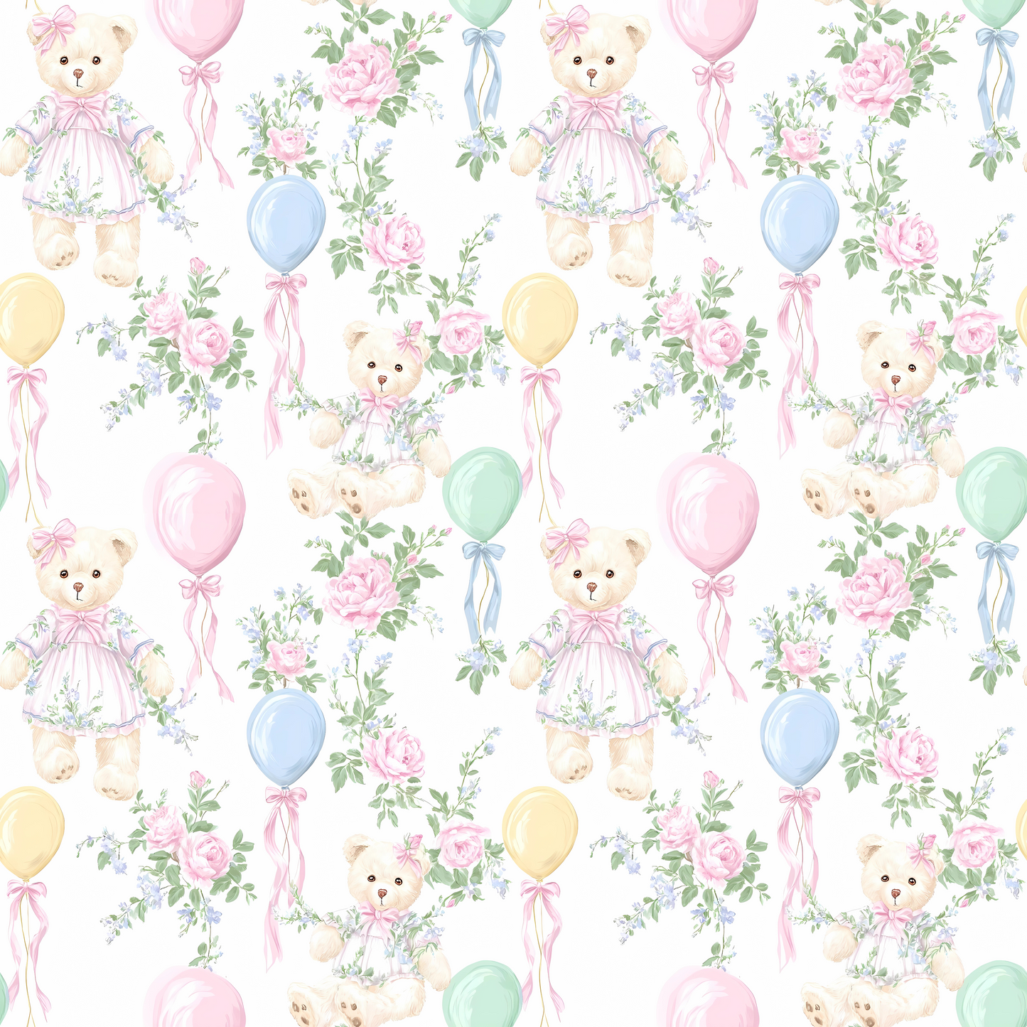 Vintage Bouquet Balloon Bears