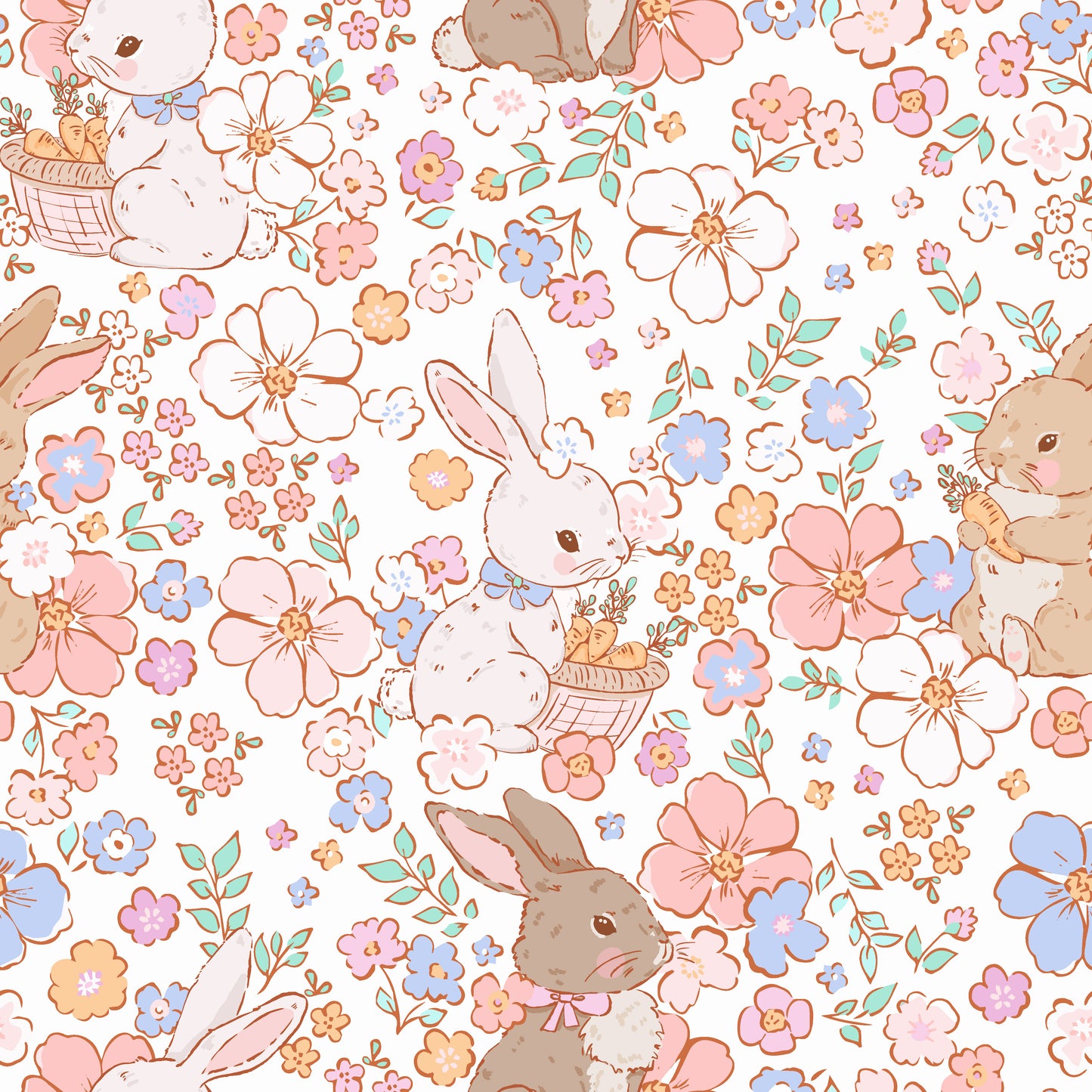 Ditsy Floral Bunny