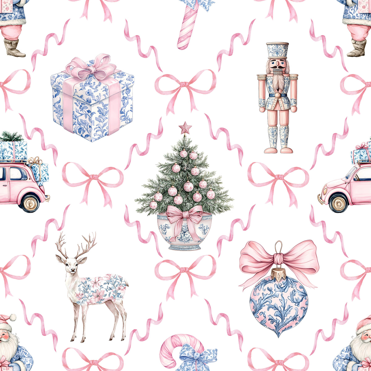 Pink Toile Christmas